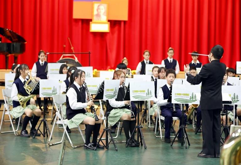 ◎拍攝地點：新竹市磐石高級中學◎照片內容：江翠國中管樂團演出