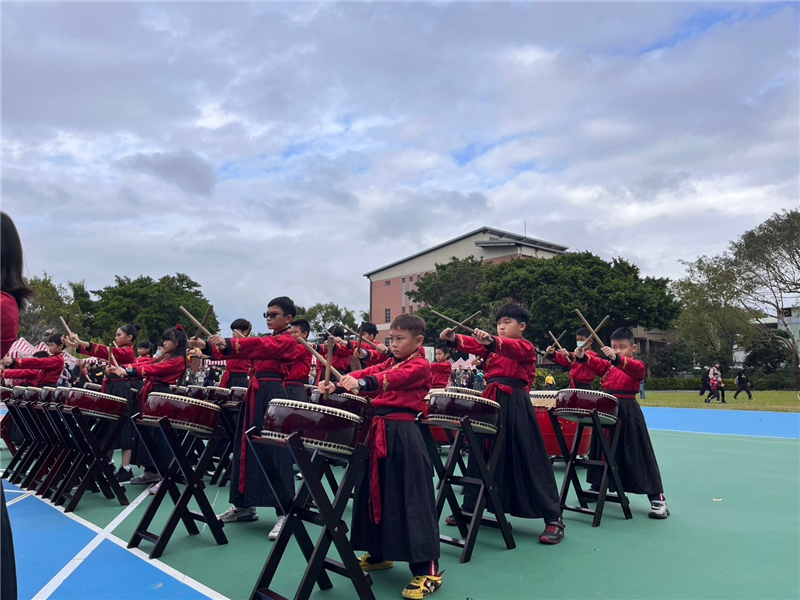 校慶活動邀請學生演出太鼓