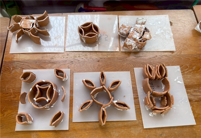 瓦片製作窗花成果