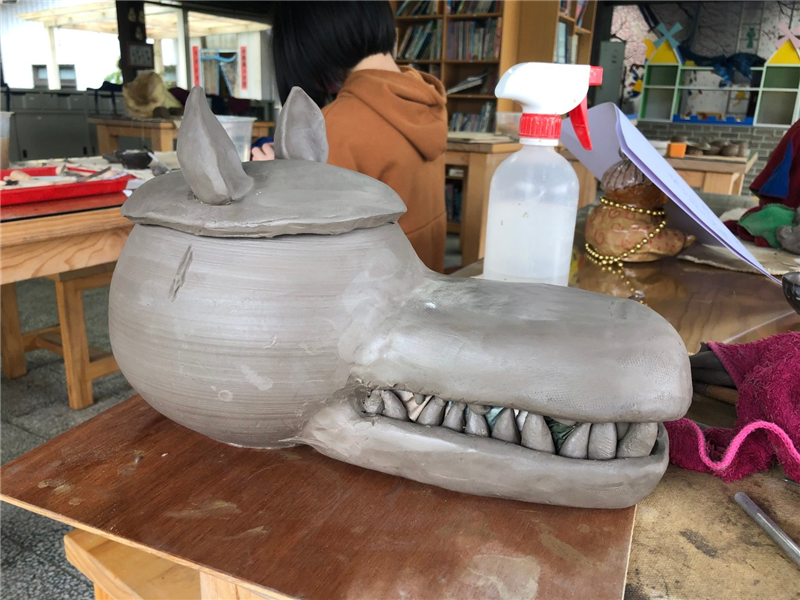 111年陶藝比賽大野狼半成品