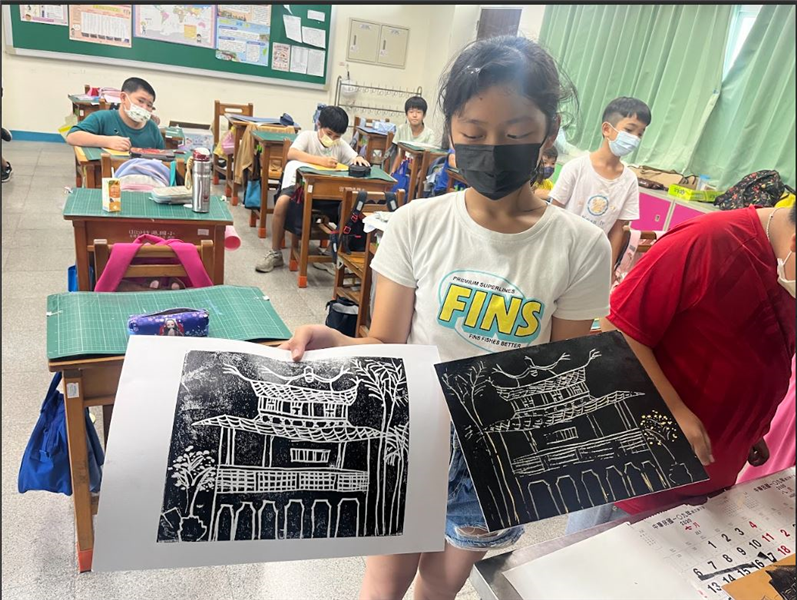 學生版畫印製成果