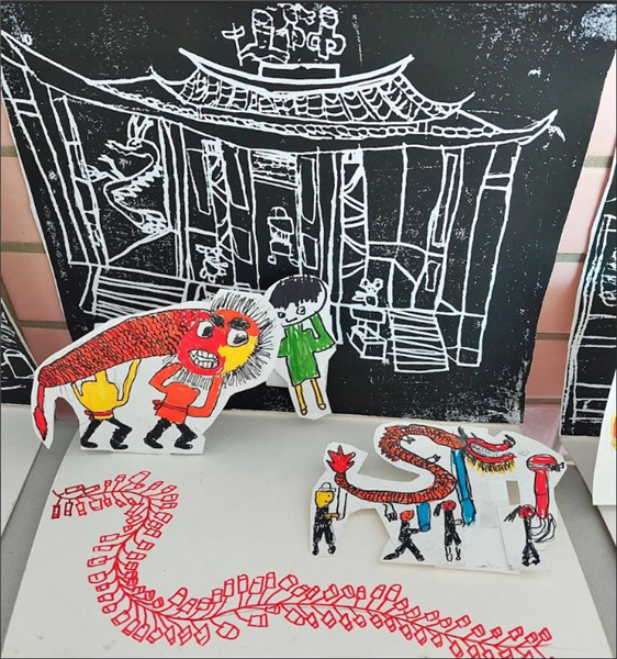 將版畫與立體書結核，描繪在地生活