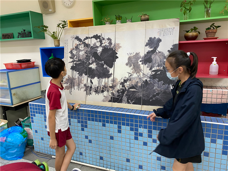 張大千墨荷四聯屏展示