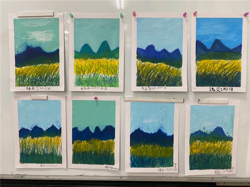 「植物的生長」水彩畫作