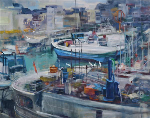 航向藝海~2026飛彩畫會油畫創作聯展-自創圖片第一張